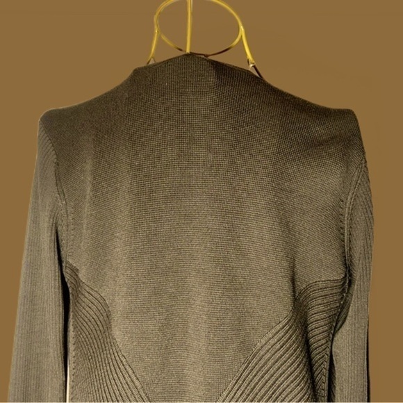 Eileen Fisher Chocolate Brown Silk/Cotton Knit Drapey Oversized Open Cardigan XS - Picture 9 of 16
